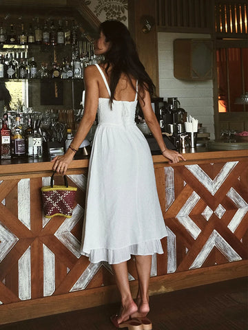 Ruffle Hem Cami Plain Midi Dress Ruffle Hem Cami Plain Midi Dress