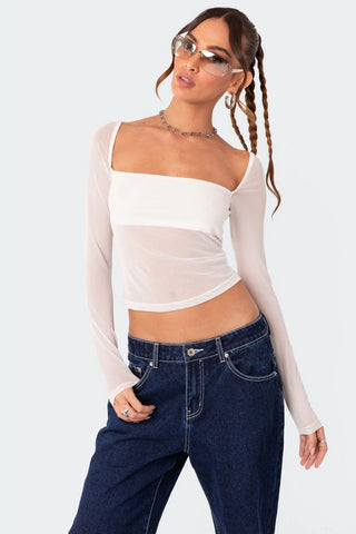 Ethereal Mesh Overlay Top Ethereal Mesh Overlay Top