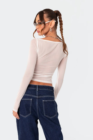 Ethereal Mesh Overlay Top Ethereal Mesh Overlay Top