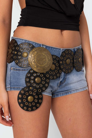 Western Style Disc Belt - Faux Leather Western Style Disc Belt - Faux Leather
