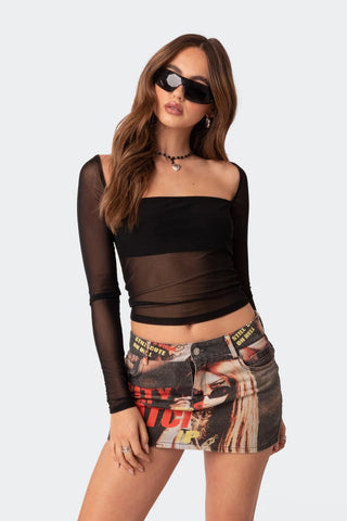 Ethereal Mesh Overlay Top Ethereal Mesh Overlay Top