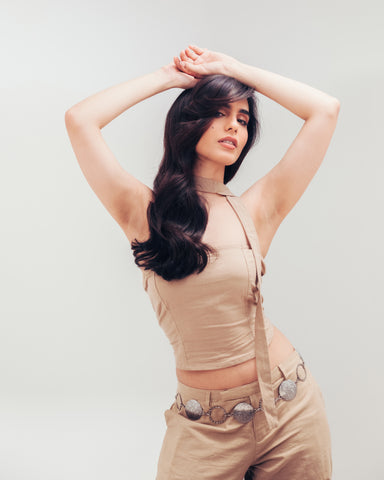 Shaloe Bandeau Top And Scarf Set Shaloe Bandeau Top And Scarf Set