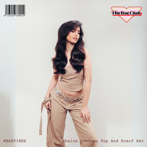 Shaloe Bandeau Top And Scarf Set Shaloe Bandeau Top And Scarf Set