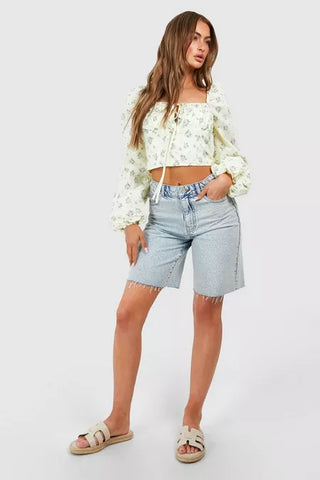 Floral Frill Corset Top Floral Frill Corset Top