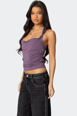 Liza Chic Cowl Knot Top Liza Chic Cowl Knot Top