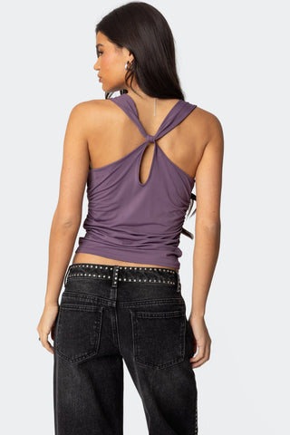 Liza Chic Cowl Knot Top Liza Chic Cowl Knot Top