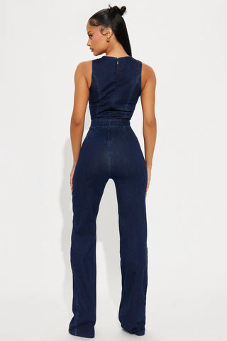 Sonya Denim Jumpsuit - Indigo