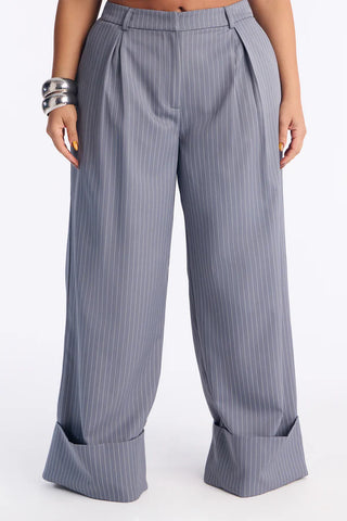 Timeless Straight Leg Pinstripe Trouser
