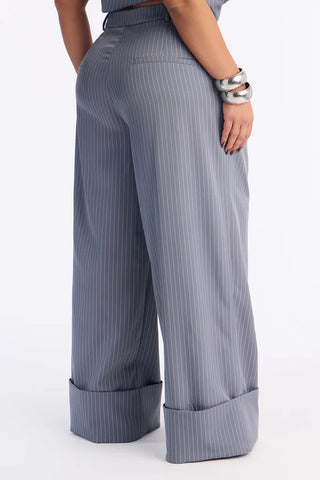 Timeless Straight Leg Pinstripe Trouser