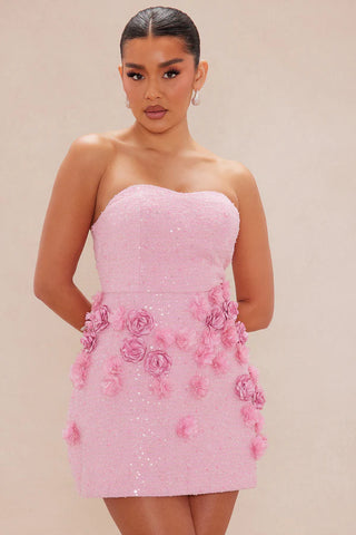 Adabelle Floral Applique Mini Dress