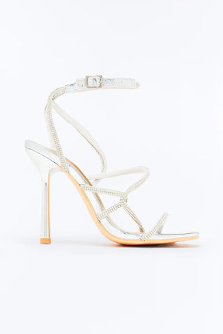 Trinity Rhinestone Heels - Gold