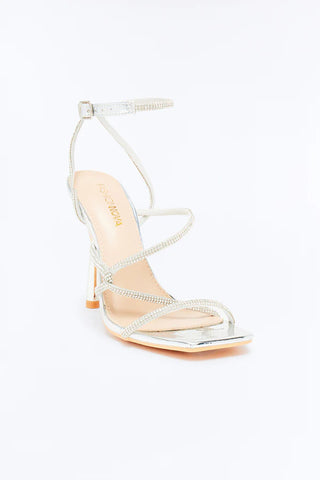 Trinity Rhinestone Heels - Gold