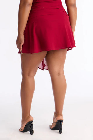 Remi Chiffon Ruched Mini Skirt