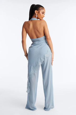 Gia Asymmetrical Lace Jumpsuit