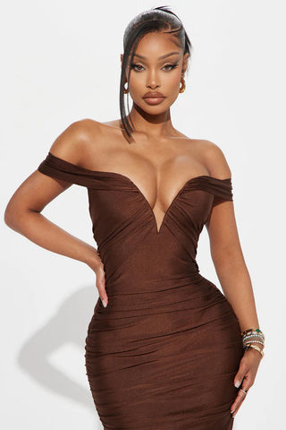 Rosalinda Off Shoulder Midi Dress