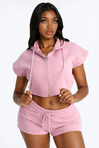 On The Edge Fleece Short Set