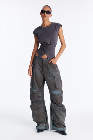 Abigail Low Rise Barrel Leg Cargo Pant