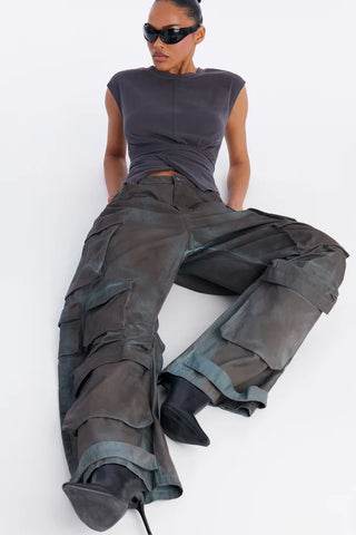 Abigail Low Rise Barrel Leg Cargo Pant