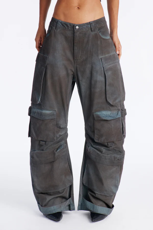 Abigail Low Rise Barrel Leg Cargo Pant