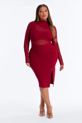 Fallen Angel Mesh Midi Dress