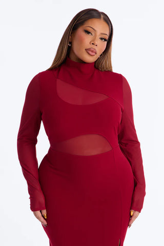 Fallen Angel Mesh Midi Dress