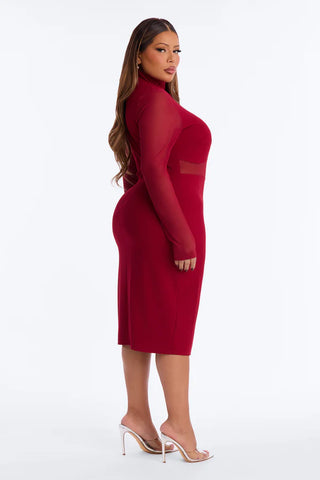 Fallen Angel Mesh Midi Dress
