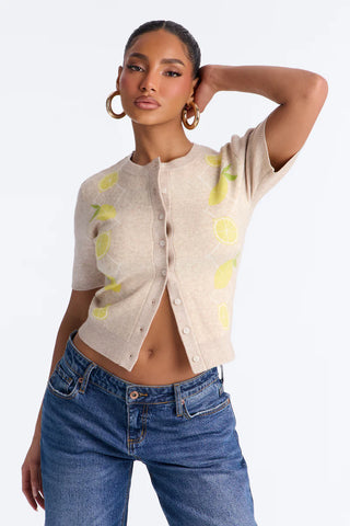 Squeeze The Day Lemon Cardigan