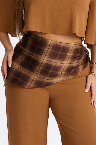 Melanie 3 Piece Scarf Pant Set - Mocha
