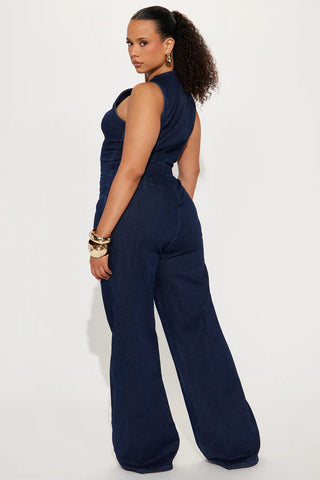 Sonya Denim Jumpsuit - Indigo
