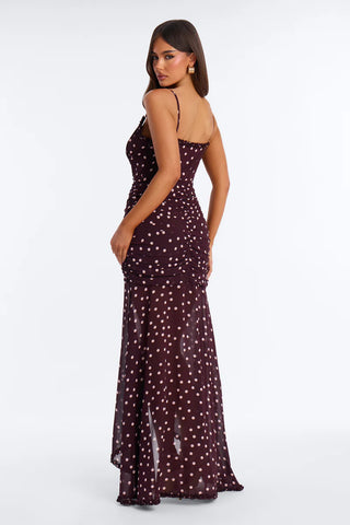 Pippa Polka Dot Chiffon Maxi Dress
