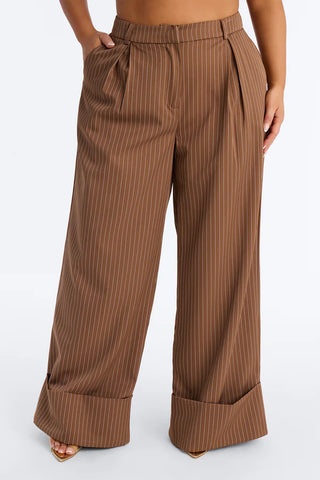 Timeless Straight Leg Pinstripe Trouser