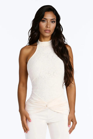 Classy Cool Lace Trim Flare Leg Jumpsuit
