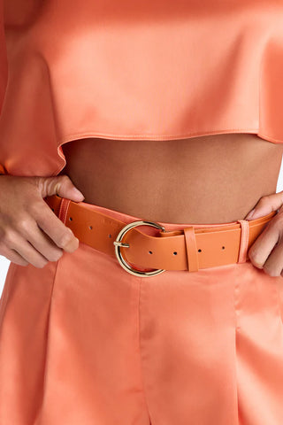 Kamilla Satin Belted Short Set