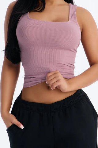 Madison Basic Square Neck Tank Top