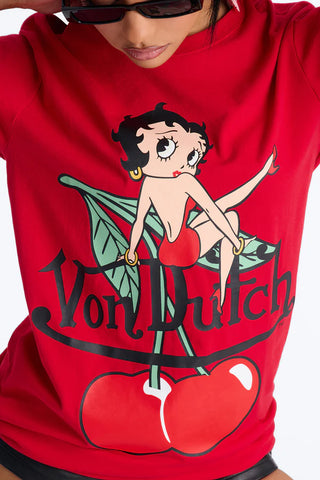 Von Dutch x Betty Boop Cherry Pop Baby Tee