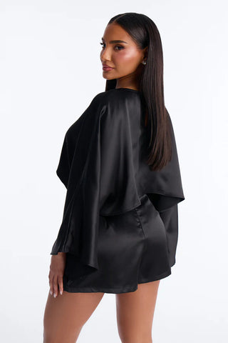 Kamilla Satin Belted Short Set