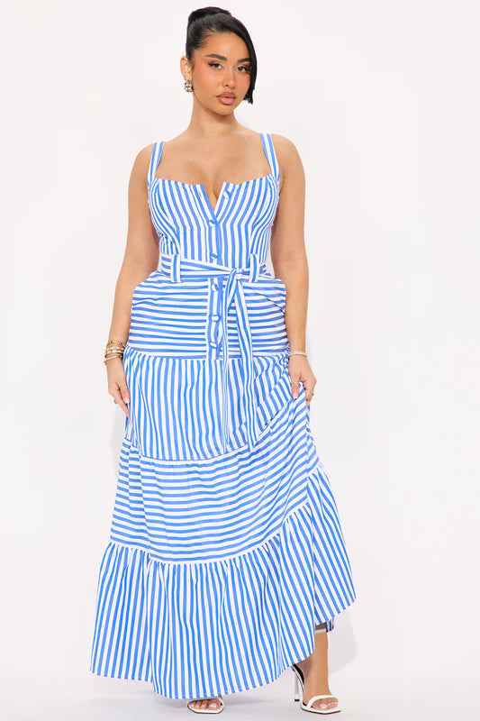 Sally Striped Maxi Dress