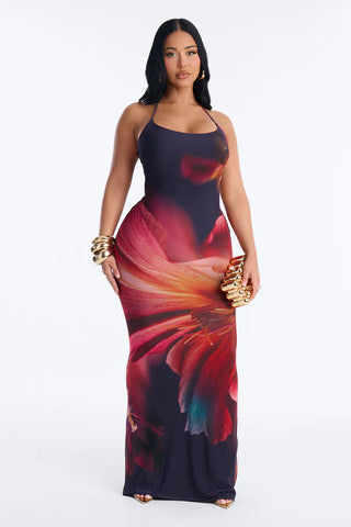 Willa Floral Mesh Maxi Dress