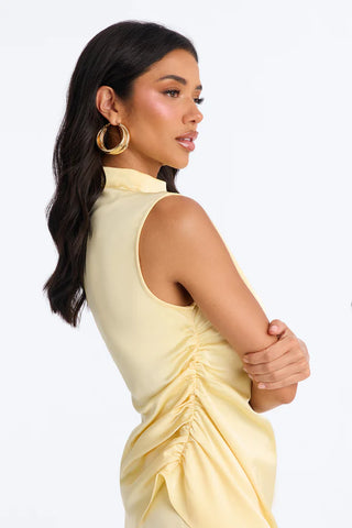 Corinna Sleeveless Satin Pant Set