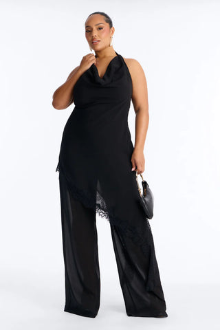 Gia Asymmetrical Lace Jumpsuit