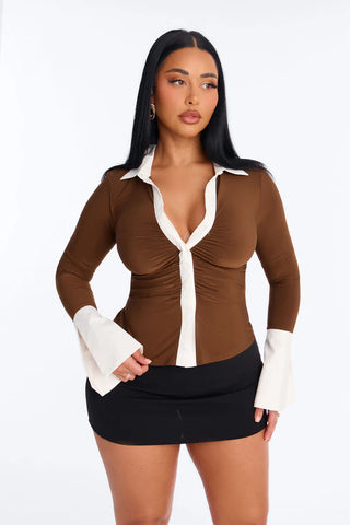 Sue Long Sleeve Button Up Shirt