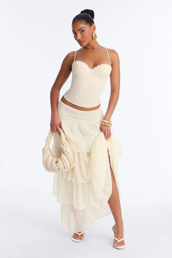 Bohemian Goddess Chiffon Tiered Ruffle Maxi