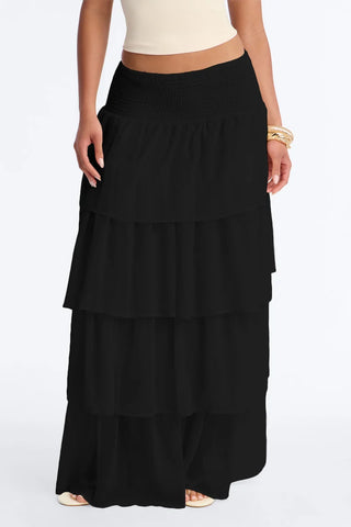 Bohemian Goddess Chiffon Tiered Ruffle Maxi