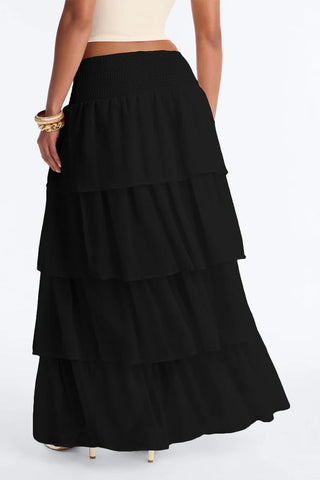Bohemian Goddess Chiffon Tiered Ruffle Maxi