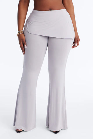 Wrapped Up Asymmetrical Skirt Flare Pant