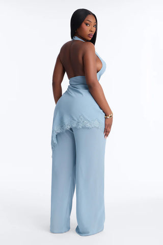Gia Asymmetrical Lace Jumpsuit
