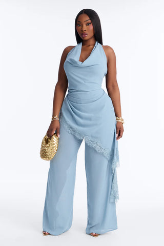 Gia Asymmetrical Lace Jumpsuit