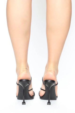Get Over It Heeled Mules - Black