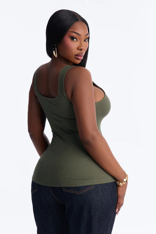 Madison Basic Square Neck Tank Top