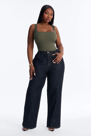 Madison Basic Square Neck Tank Top